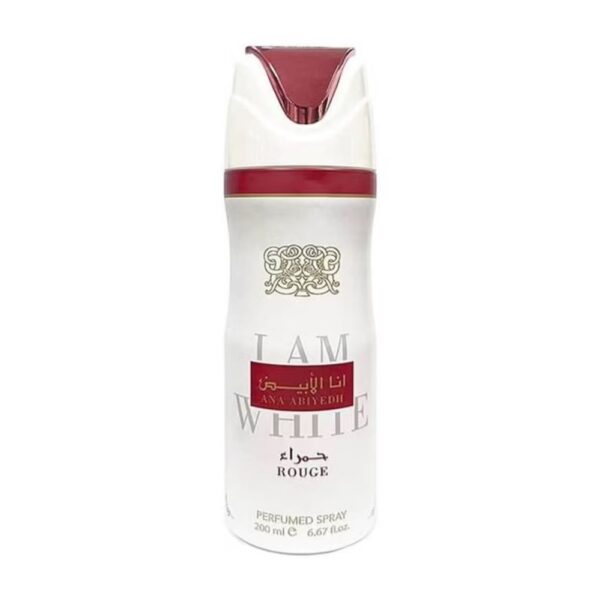 lattafa Ana Abiyedh I am White Rouge Perfumed Body Spray for Unisex – 6.67 oz