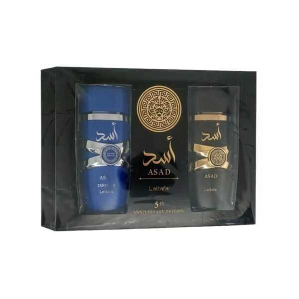 Lattafa Asad 5th Anniversary Edition Eau de Parfum for Unisex – 2 piece gift set