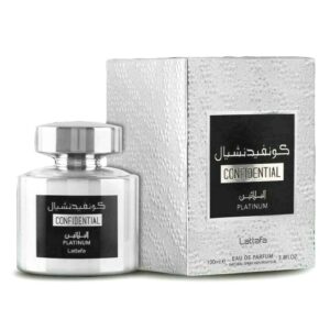 Lattafa Confidential Platinum Eau de Parfum for Unisex – 3.4 oz