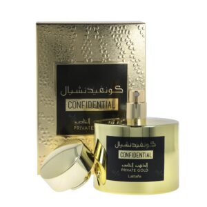 Lattafa Confidential Private Gold Eau de Parfum for Unisex – 3.4 oz