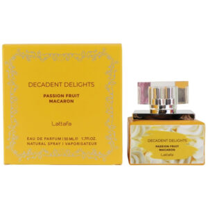 lattafa Decadent Delights Passion Fruit Macaron Eau de Parfum for Women – 1.7 oz