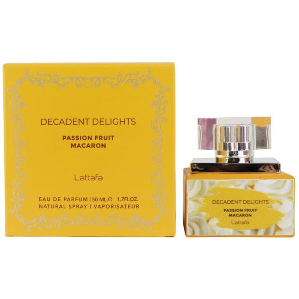 lattafa Decadent Delights Passion Fruit Macaron Eau de Parfum for Women – 1.7 oz