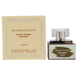Lattafa Decadent Delights Salted Caramel Macaron Eau de Parfum for Unisex – 1.7 oz