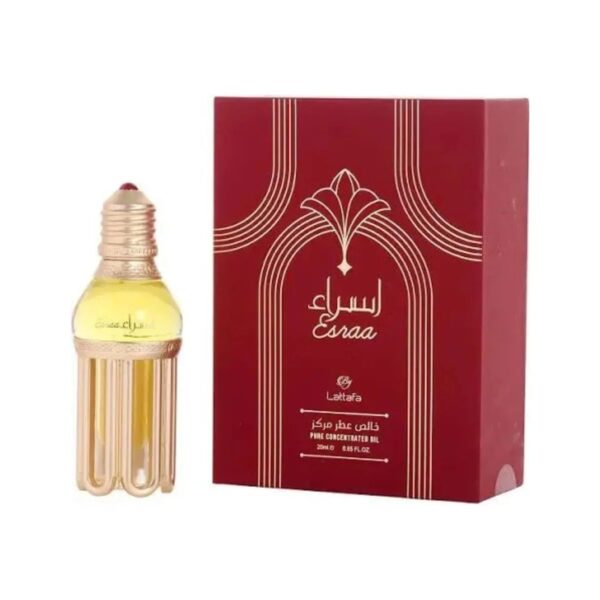 Lattafa Esraa Perfume Oil for Unisex – 0.65 oz