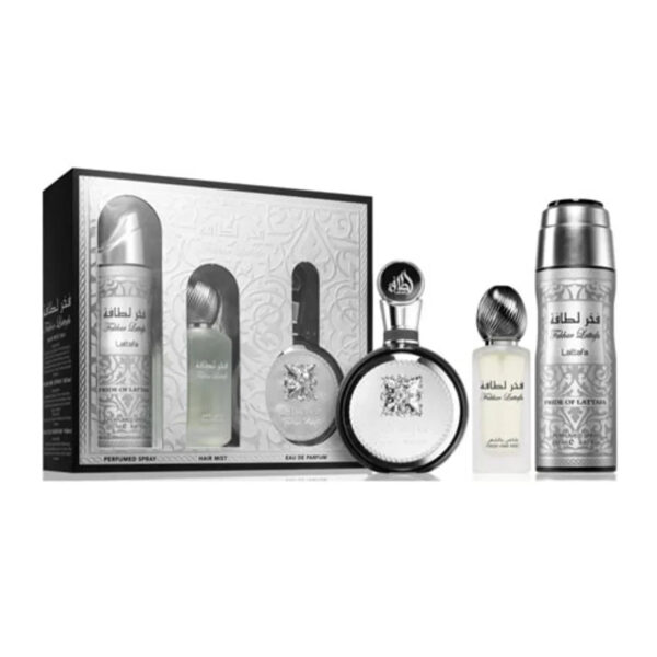 Lattafa Fakhar Eau de Parfum for Men, 3 Piece Gift Set