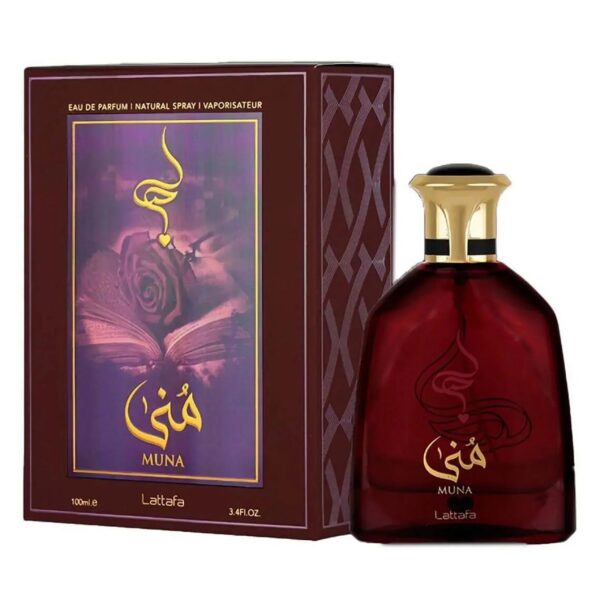 Lattafa Muna Eau de Parfum for Women – 3.4 oz