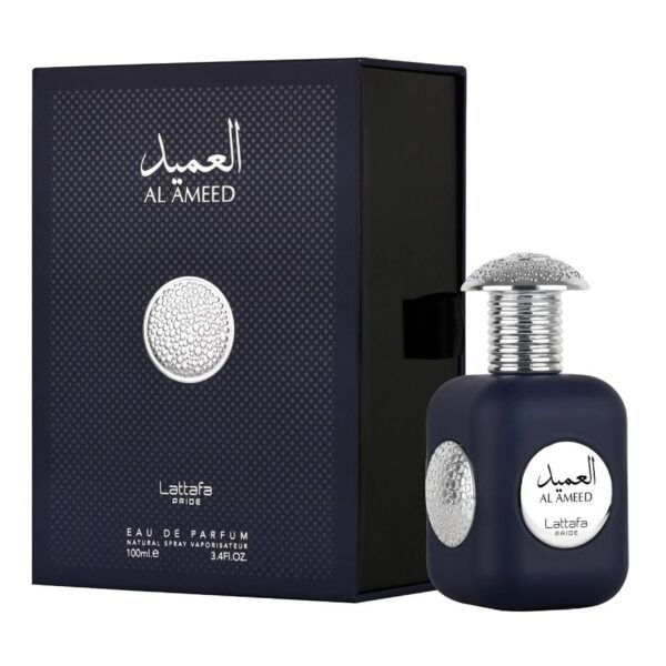 lattafa Niche Emarati Al Ameed Silver Eau de Parfum for Men – 3.4 oz