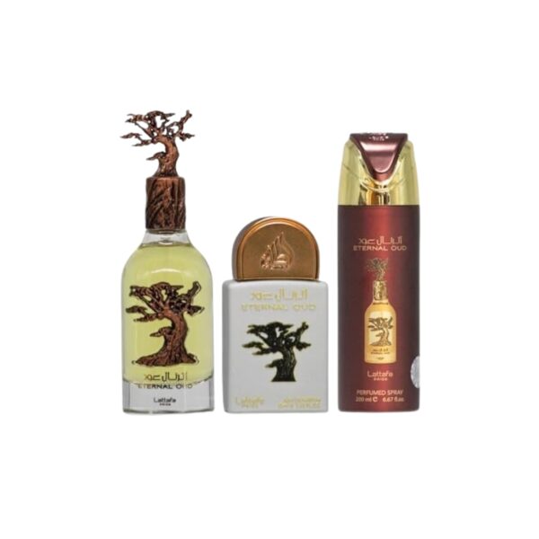 Lattafa Pride Eternal Oud 3 piece Eau de Parfum for Unisex – 3.4 oz