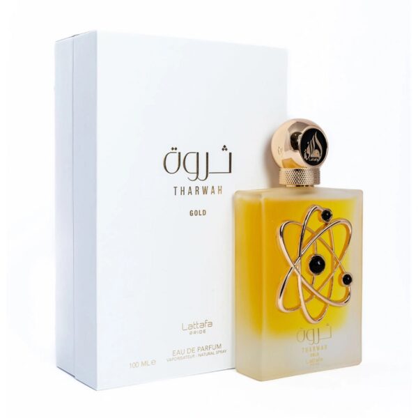 Lattafa Pride Tharwah Gold Eau de Parfum for Unisex – 3.4 oz