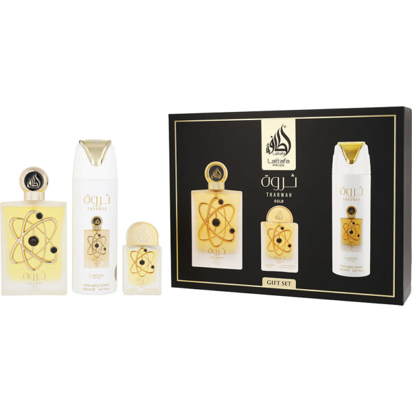 Lattafa Pride Tharwah Gold UNISEX Fragrance Gift Set
