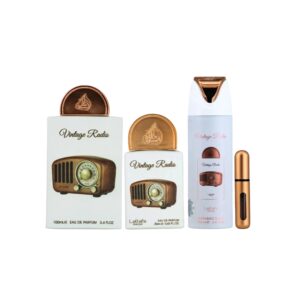 Lattafa Pride Vintage Radio 3 piece Eau de Parfum for Unisex – 3.4 oz