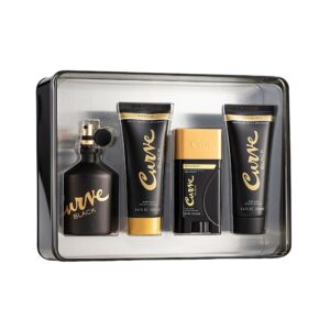 Liz Claiborne Curve Black 4 piece Eau de Cologne for Men – 4 piece gift set