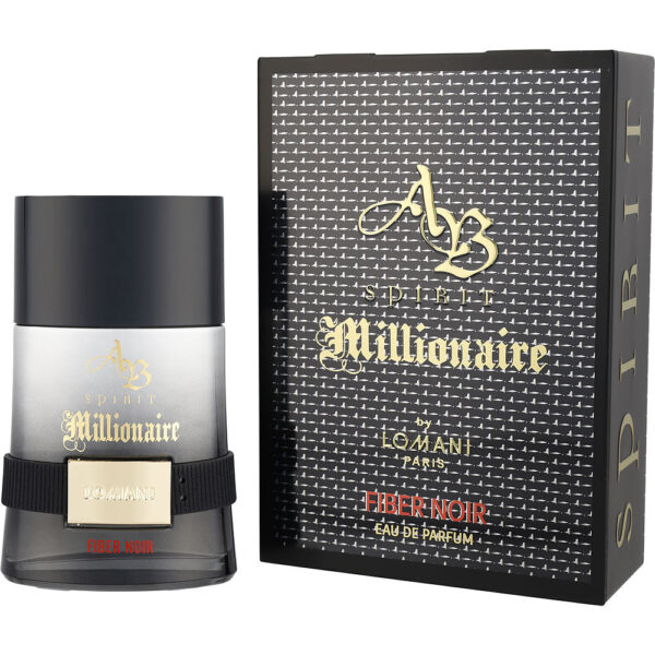 Lomani Ab Spirit Millionaire Fiber Noir Eau de Parfum for Men – 3.3 oz