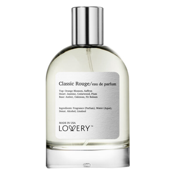 Lovery Classic Rouge Inspired by Baccarat Rouge 540 Oval Bottle Eau de Parfum for Unisex