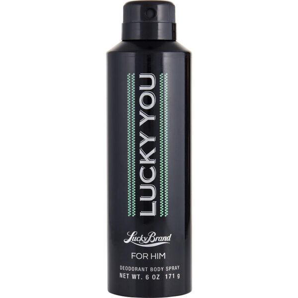 Lucky Brand Lucky You Body Spray for Men – 6 oz
