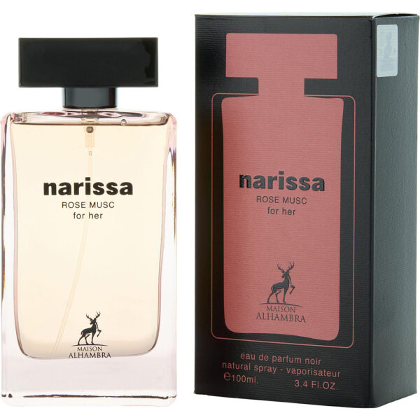 Maison Alhambra Narissa Rose Musc Eau de Parfum for Women – 3.4 oz