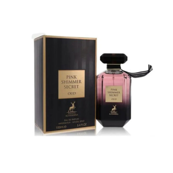 Maison Alhambra Pink Shimmer Secret Oud Eau de Parfum for Women – 3.4 oz