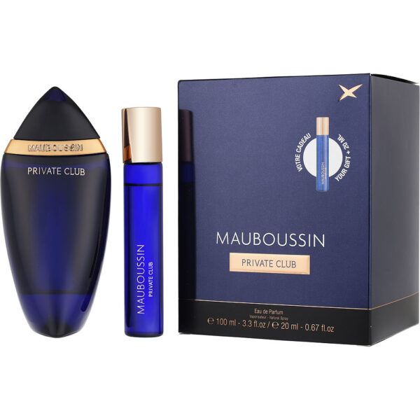 Mauboussin Private Club by Mauboussin EAU DE PARFUM SPRAY 3.4 OZ & TRAVEL SPRAY 0.68 OZ for MEN