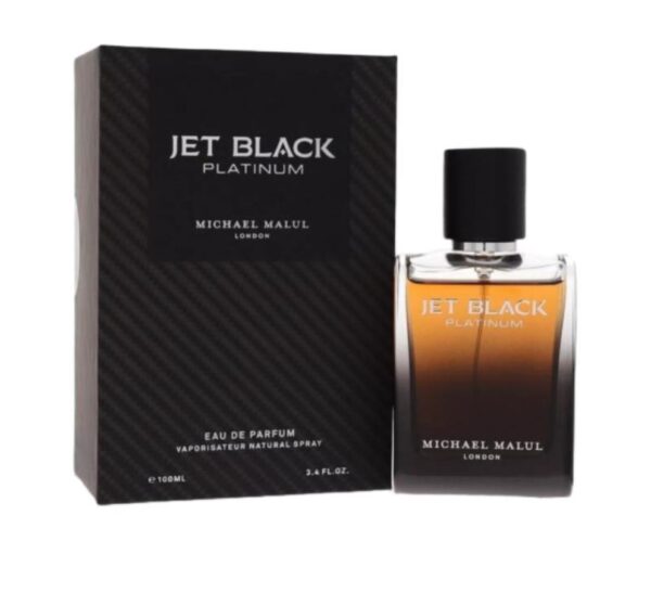 Michael Malul Jet Black Platinum Eau de Parfum for Men – 3.4 oz