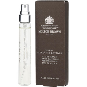Molton Brown Sunlit Clementine & Vetiver TRAVEL CASE Eau de Parfum for Unisex – 0.25 oz