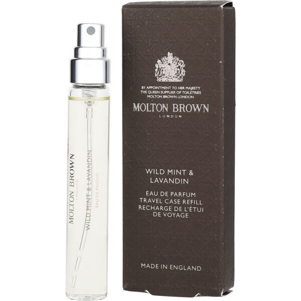 Molton Brown Wild Mint & Lavandin TRAVEL CASE Eau de Parfum for Unisex – 0.25 oz