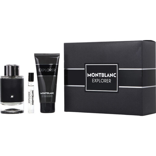 Mont Blanc Explorer EAU DE PARFUM SPRAY 3.3 OZ & SHOWER GEL & MINI