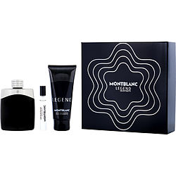 Mont Blanc Legend EDT Spray 3.3oz + Shower Gel + Travel Size Set