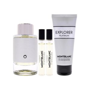Montblanc Explorer Platinum 4 piece Eau de Parfum for Men – 4 piece gift set