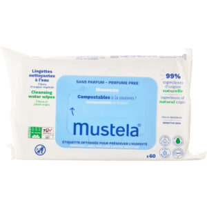 Mustela Compostable Cleansing Water Wipes Fragrance Free