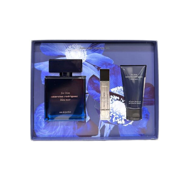 Narciso Rodriguez Bleu Noir 3 piece Eau de Parfum for Men – 3 piece gift set