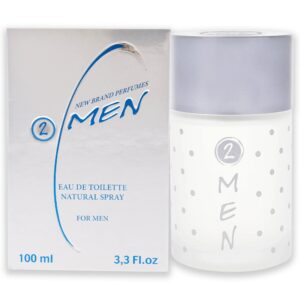 New Brand 2 Men Eau de Toilette for Men – 3.3 oz
