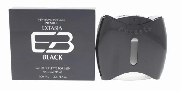 New Brand Extasia Black Eau de Toilette for Men – 3.3 oz