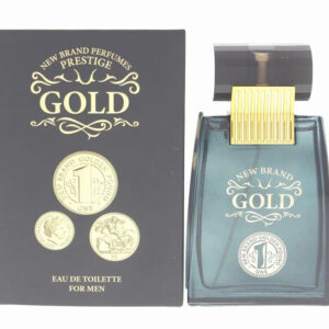 New Brand Prestige Gold Eau de Toilette for Men – 3.3 oz