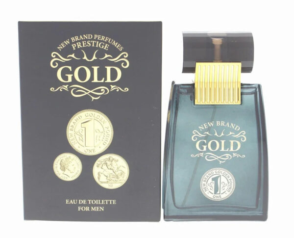 New Brand Prestige Gold Eau de Toilette for Men – 3.3 oz