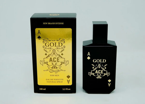 New Brand Intense Gold Ace Eau de Toilette for Men – 3.3 oz