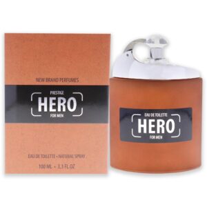 New Brand Prestige Hero Eau de Toilette for Men – 3.3 oz