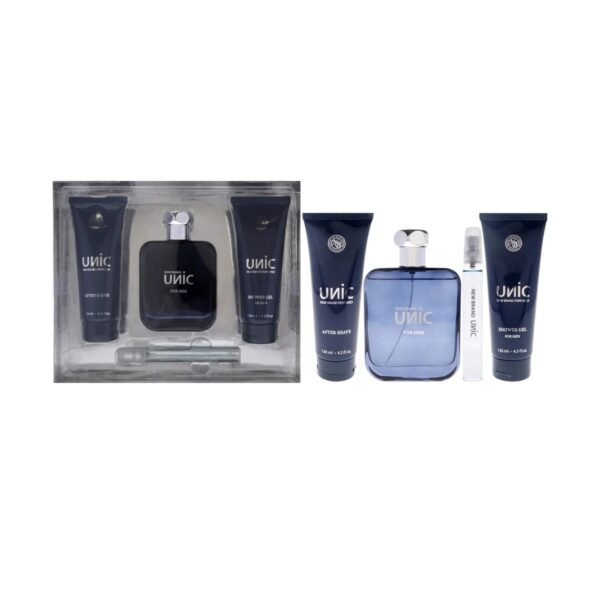 New Brand Unic Eau de Toilette for Men, 4 Piece Gift Set