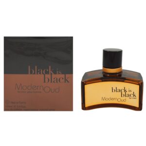 Nuparfums Black Is Black Modern Oud Eau de Toilette for Men – 3.4 oz