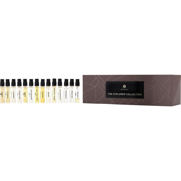 Omanluxury by Omanluxury THE EXPLORER COLLECTION WITH ROYAL INCENSE & OUD AQUILARIA & BELFIORE & PARAMOUR & OVERDOSE & WANDERLUST & SERENITY & FLOWERLUSH & VOYAGE & KHANJAR & MARIYA & ZAFAR & ANGHAM & DEJAN AND ALL ARE EAU DE PARFUM SPRAY 0.07 OZ MINIS fo