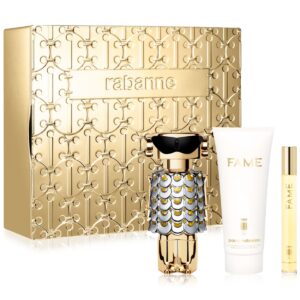 Paco Rabanne Fame Body Lotion & Travel Eau de Parfum for Women – 2.7 oz