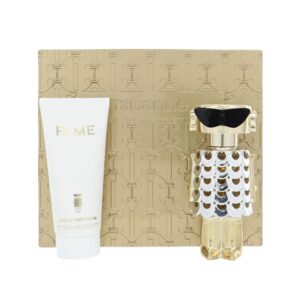 Paco Rabanne Fame EAU DE PARFUM REFILLABLE SPRAY 2.7 OZ & BODY LOTION 3.4 OZ