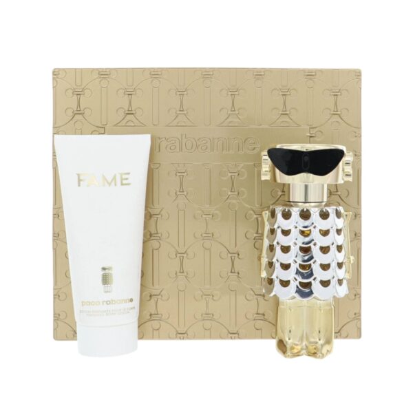 Paco Rabanne Fame EAU DE PARFUM REFILLABLE SPRAY 2.7 OZ & BODY LOTION 3.4 OZ