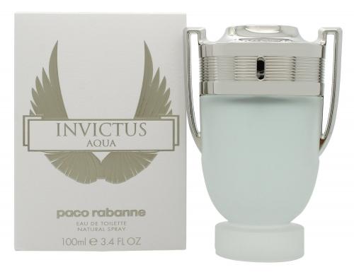 Paco Rabanne Rabanne Invictus Aqua Eau de Toilette for Men – 3.4 oz