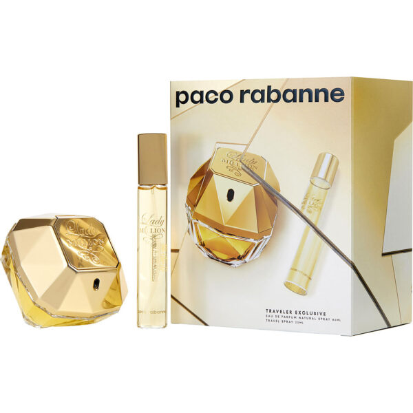 Paco Rabanne Lady Million EAU DE PARFUM SPRAY 2.7 OZ & 0.68 OZ Travel Offer