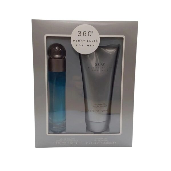 Perry Ellis 360 Eau de Toilette for Men, 2 Piece Gift Set