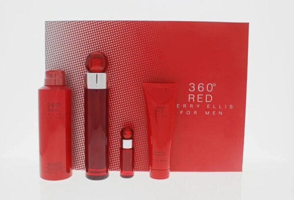 Perry Ellis 360 Red 4 piece v3 Eau de Toilette for Men – 4 piece gift set - v3