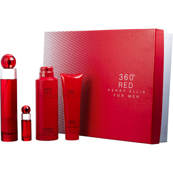 Perry Ellis 360 Red for Men EDT Spray 3.4 oz Gift Set