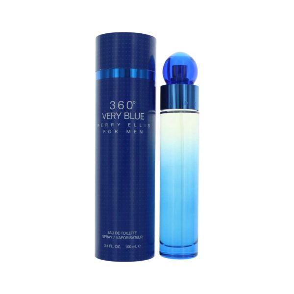 Perry Ellis 360 Very Blue Eau de Toilette for Men – 3.4 oz