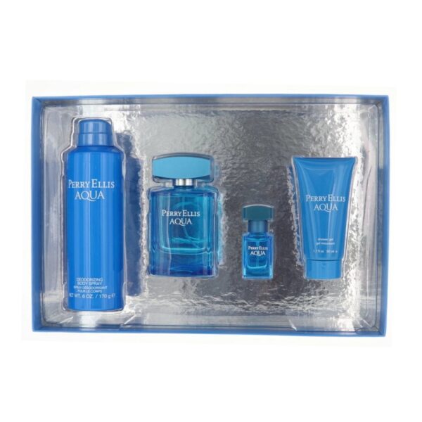 Perry Ellis Aqua for Men EDT Spray & Body Care Gift Set