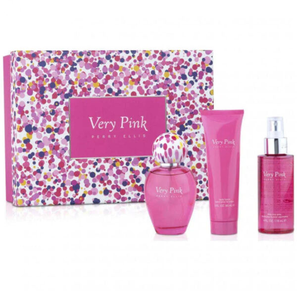 Perry Ellis Very Pink 3 piece Eau de Parfum for Women – 3 piece gift set